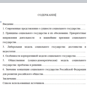Контрольная работа На тему: «Приоритетные направления деятельности социального государства»