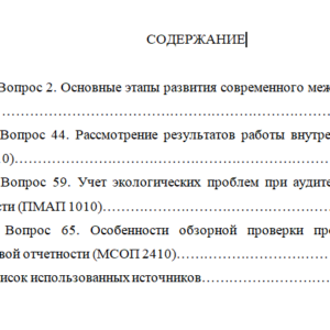 Международные стандарты аудита