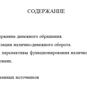 Курсовая работа на тему: Налично-денежный оборот и его организация в России
