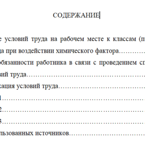 Экспертиза условий труда