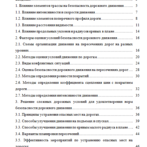 Дипломная работа на тему: Дорожные условия как условия безопасности движения